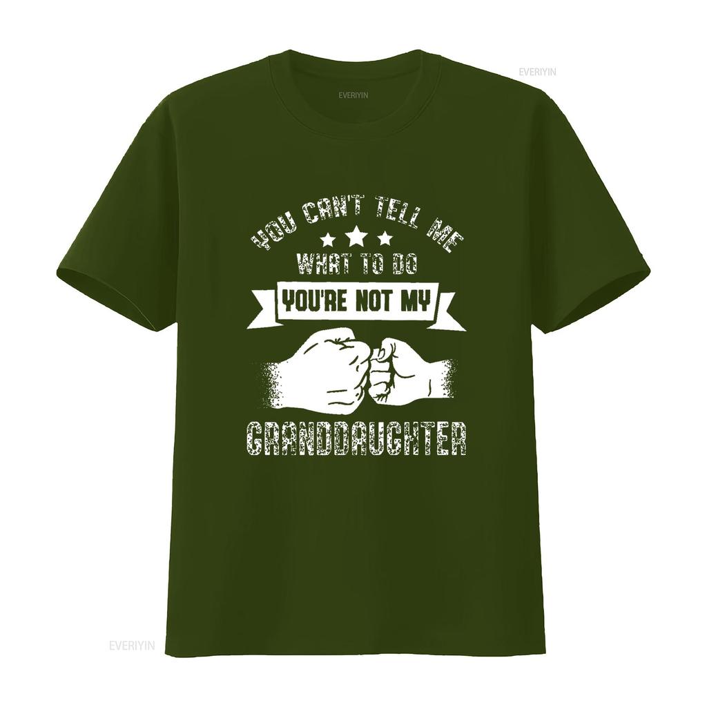 You Can T Tell Me What To Do Re Not My Granddaughter Shirt vintage Washed graphic Comfortable streetwear Versatile homme Casual