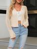 Women's Cropped Knit Cardigan Lightweight Open Front Boho Summer Outerwear