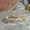 High Quality Natural Freshwater Pearl Bracelet 6mm Delicate Temperament Elastic Bracelet 14 -21cm Size Optional