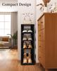 HAIXIN Slim Shoe Rack, Height Adjustable, 5 Tiers X 2, Space-Saving, Easy Assembly, Stackable, Compact Design (Approx. W48.6 X D26 X H58.3cm)