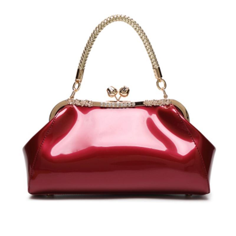 Patent Leather Handbag Women's Single Shoulder Crossbody Bag Women's Wedding Bag