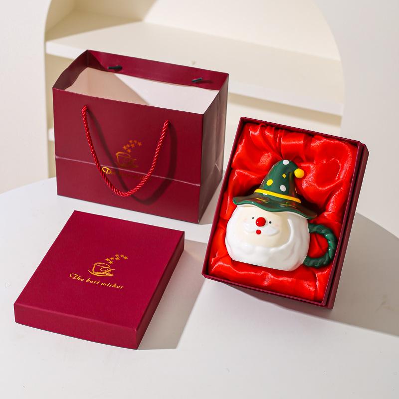 Santa Claus Shaped Ceramic Mug Cup Water Cup for Friends and Girlfriend Christmas Gift Coffee Cup
