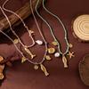 Colorful Rope Pendant Necklace: Butterfly, Turtle, Starfish, Elephant, & Shell Charms with Pearls & Chili Accents - Summer DIY Collection
