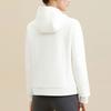 Anta Solid Color Zip-Up Hooded Fleece Jacket Women Jackets Paper-White 162347718-1