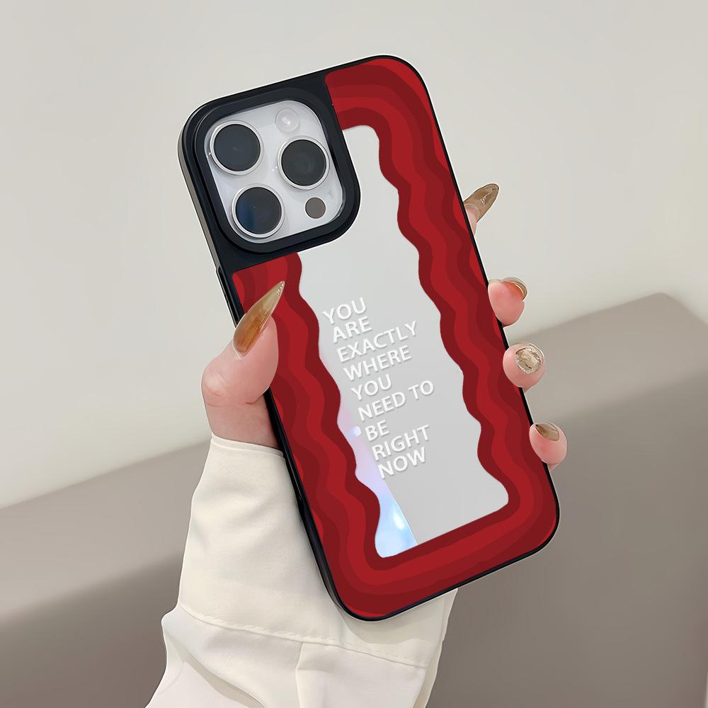 Mirror Phone Case for iPhone 15 11 13 14 for 15 16 Pro Max 12 13 16 Pro Cloud Flower and Animal Cute Style Phone Case