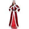 Plus Size Deluxe Velvet Adults Christmas Costume Cosplay Couple Santa Claus Clothes Fancy Dress Xmas Uniform Suit For Men Women M