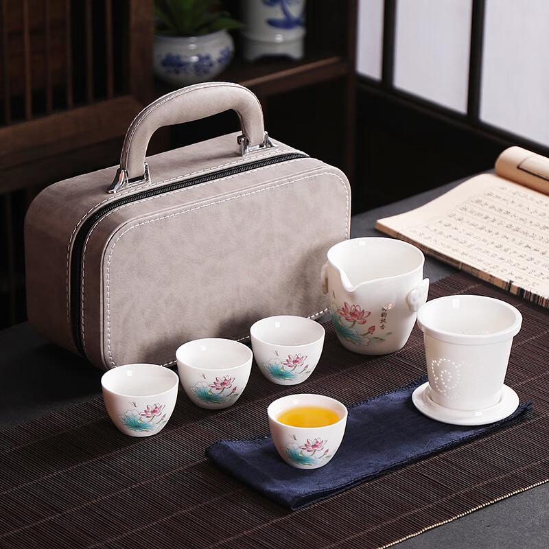 Changqi White Porcelain Travel Tea Set