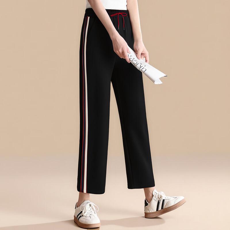 Past Women's Warm Straight Leg Elastic Waist Casual Pants
