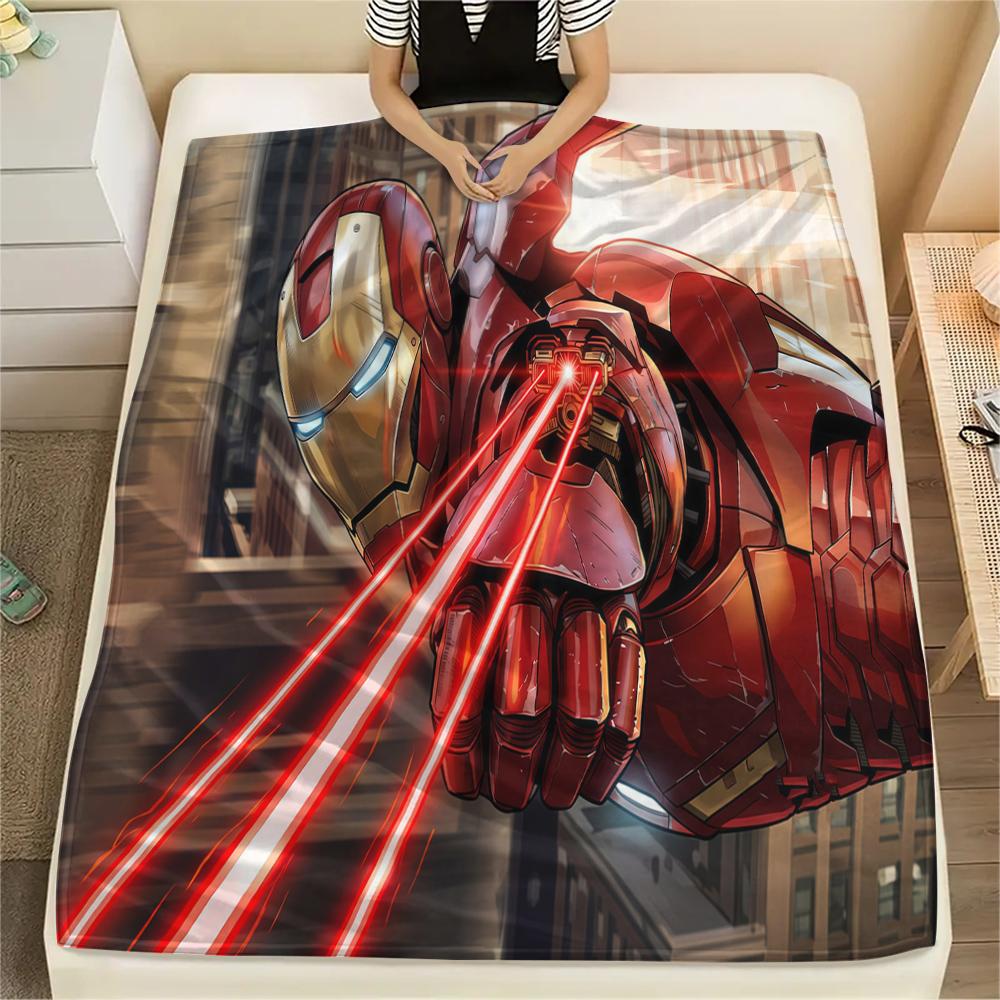 Marvel plakatas, minkštas flanelinis pledas, spausdintas miegamiesiems, sofoms, lovoms, tinkamas kelionėms, iškyloms -HYQ39