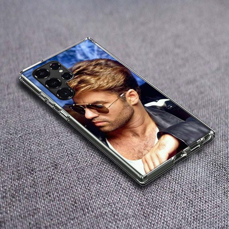 George Michael Phone Case For Samsung Galaxy S24 S23 S21 S20 FE S22 S26 Ultra S25 Edge S10 Plus Cover Clear TPU Capa Shell Coque