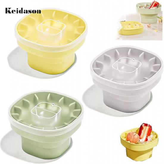 

Современное гибкое силиконовое ведро для льда 2 в 1 Портативный складной лоток Mold Bar Tools