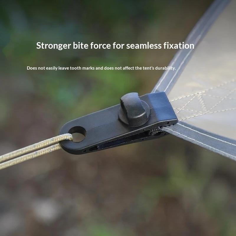 5 Set Outdoor Tent Clip Windproof Fixing Clips Camping Heavy-Duty Tent Guy Line Hooks Tarpaulin Rope Fasteners For Tarps Awnings