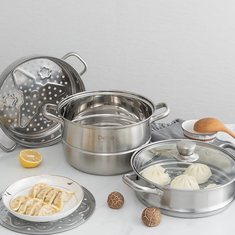 Debo Würzburg Mehrfach-Kochfeld 2-lagiger Edelstahl-Dampfgarer