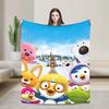 Loopy Pettys Crongs Eddys Pobys Cartoon Fuzzy blanket Pororos Throw blanket for  Sofa Bedding Lounge 200x150cm Bedspreads