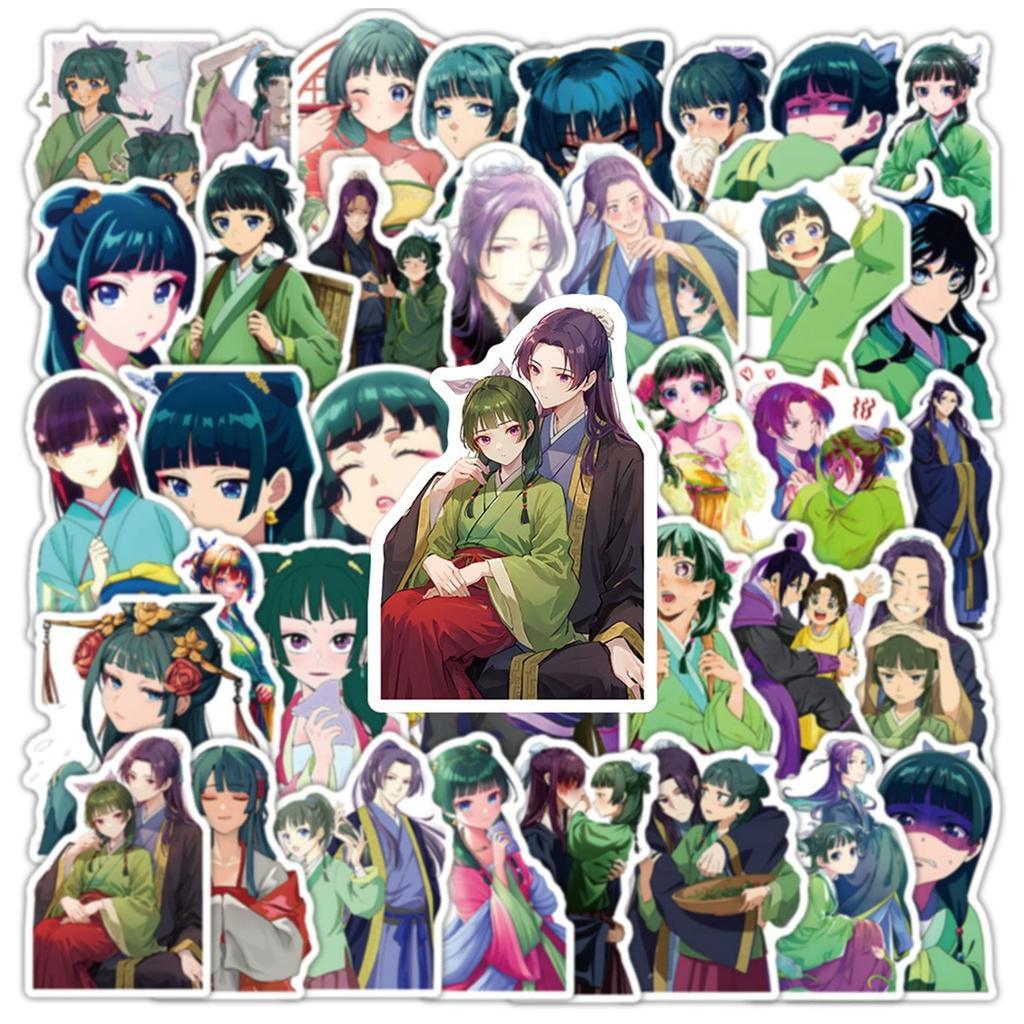 63pcs Suitcase Stickers Waterproof Stickers Scooter Computer Tablet Cartoon Decoration