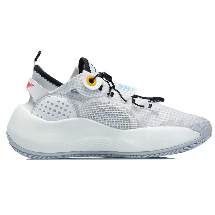 Li Ning BADFIVE Vintage Basketball Shoes Women's Low Top Standard White/Ivory AGBR042-1