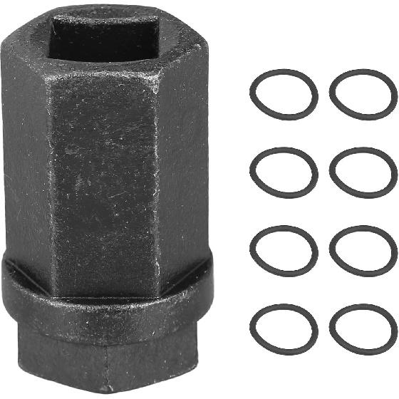 6.0L Diesel Fuel Rail Adapter, High Pressure Rail Adapter Leak Test Tool, Nozzle Cup Seal O-Ring Sleeve, Ford 6.0L Powerstroke Diesel Fuel Injector