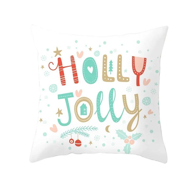 Christmas Themed Pillowcases Car Accessories Office Santa Claus Living Room Sofa Home Pillowcases