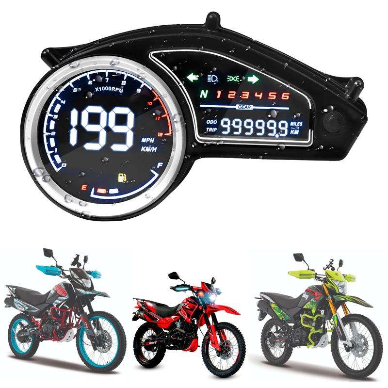 Motorcycle LED Digital Instrument Panel Tachometer Fuel Gauge Turn Signal Speedometer Per Hour Dm200/250 Nxr150 Nxr125