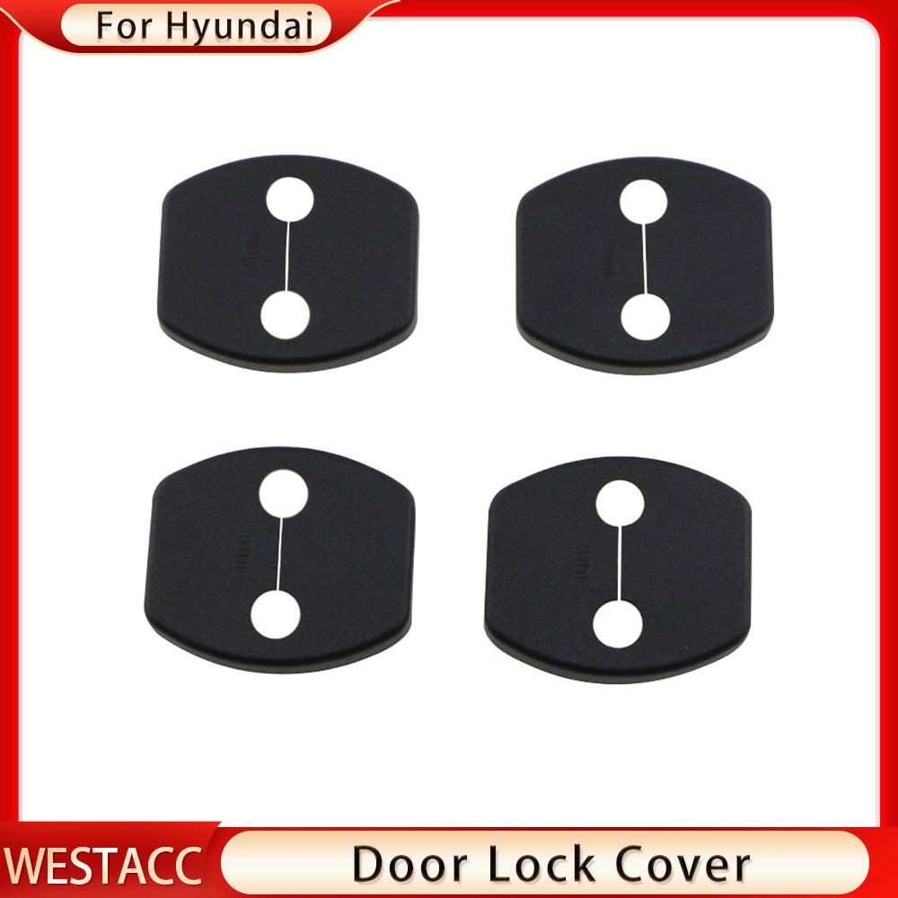 4 teile/satz ABS Auto Türschloss Abdeckung Schutz Aufkleber für Hyundai Tucson Sonata Creta Ix25 Kona Solaris 2016- 