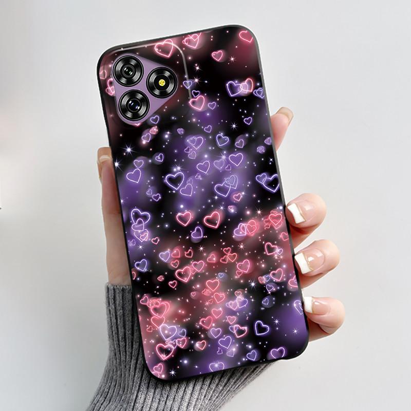 For Oukitel C53 Case Luxury Cute Love Rabbit Funny Black TPU Soft Silicone Protective Phone Case For OukitelC53 C 53 Back Cover