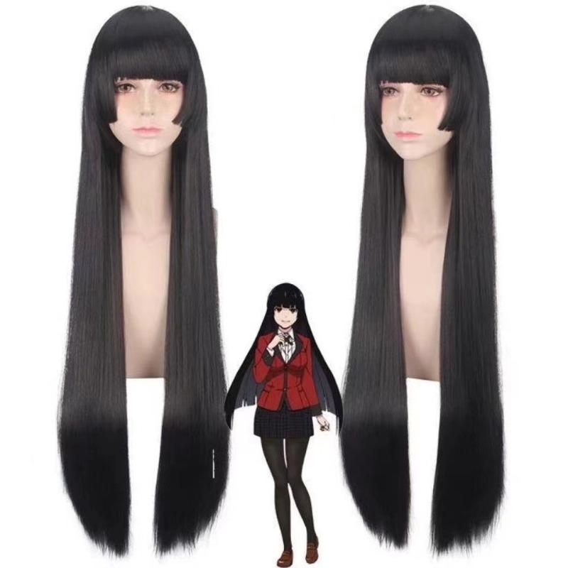 Cosplay Anime Abyss of Crazy Gambling Black Wig Snake's Dream Child Full Wigs Women's Long Simulated Hair Daily Wear