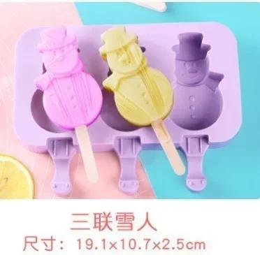 Silicone Ice Cream Mold Reusable Popsicle Moulds Cartoon Animal Mold Jelly Fruit Ice Cream Mold Summer Kitchen Accessories