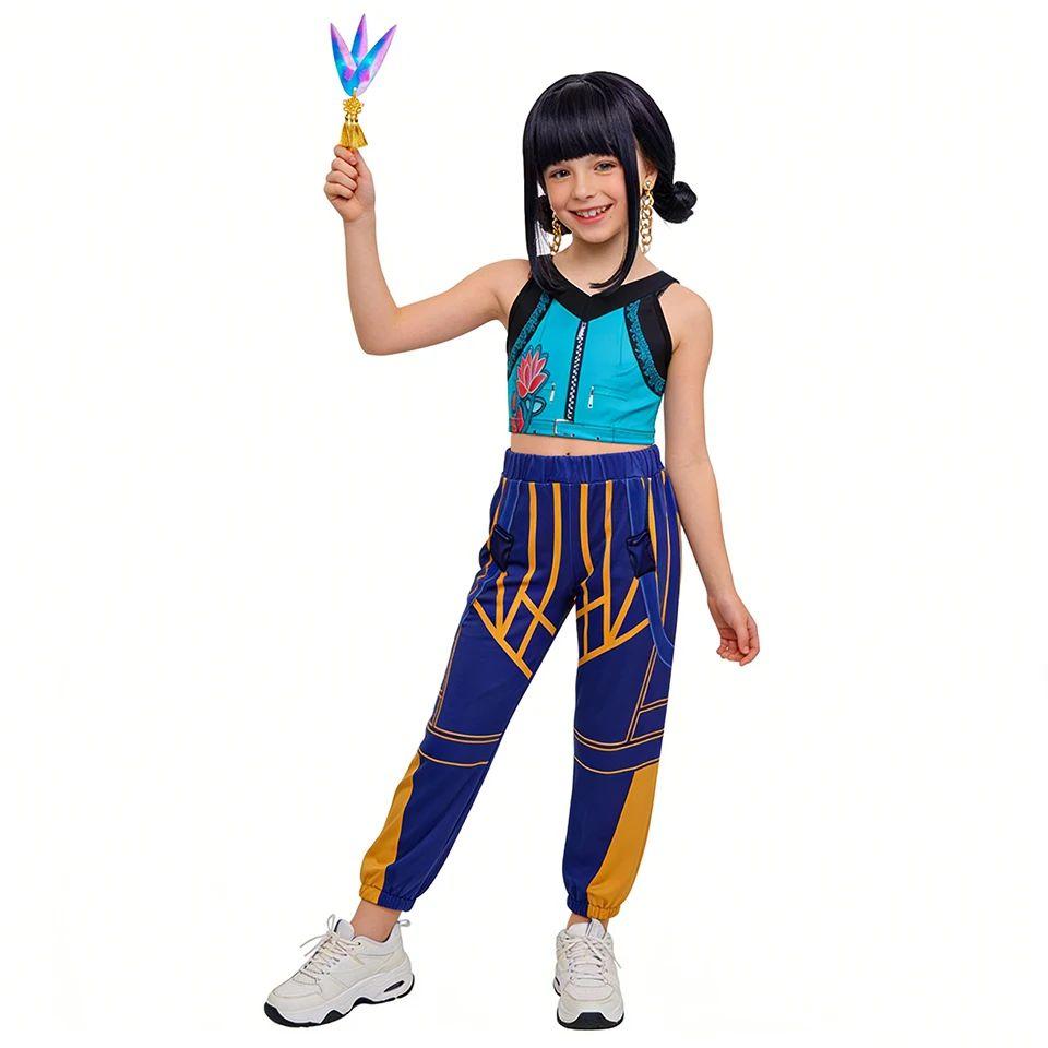 Korean Style Pop Singer Suit Fancy Girls Dress Anime Costume Carnival Halloween Party Performance Children's Kids Clothing