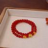 Natural Agate Double Ring Bracelet. Fashion Women Daily Jewelry Lucky Gift