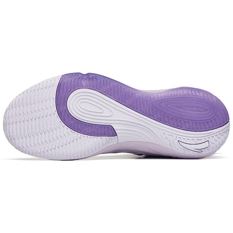 new Anta Bubble Bomb Cushioning Anti Slip Wear Resistant Breathability Low Top Performance Basketball Shoes Men's Purple