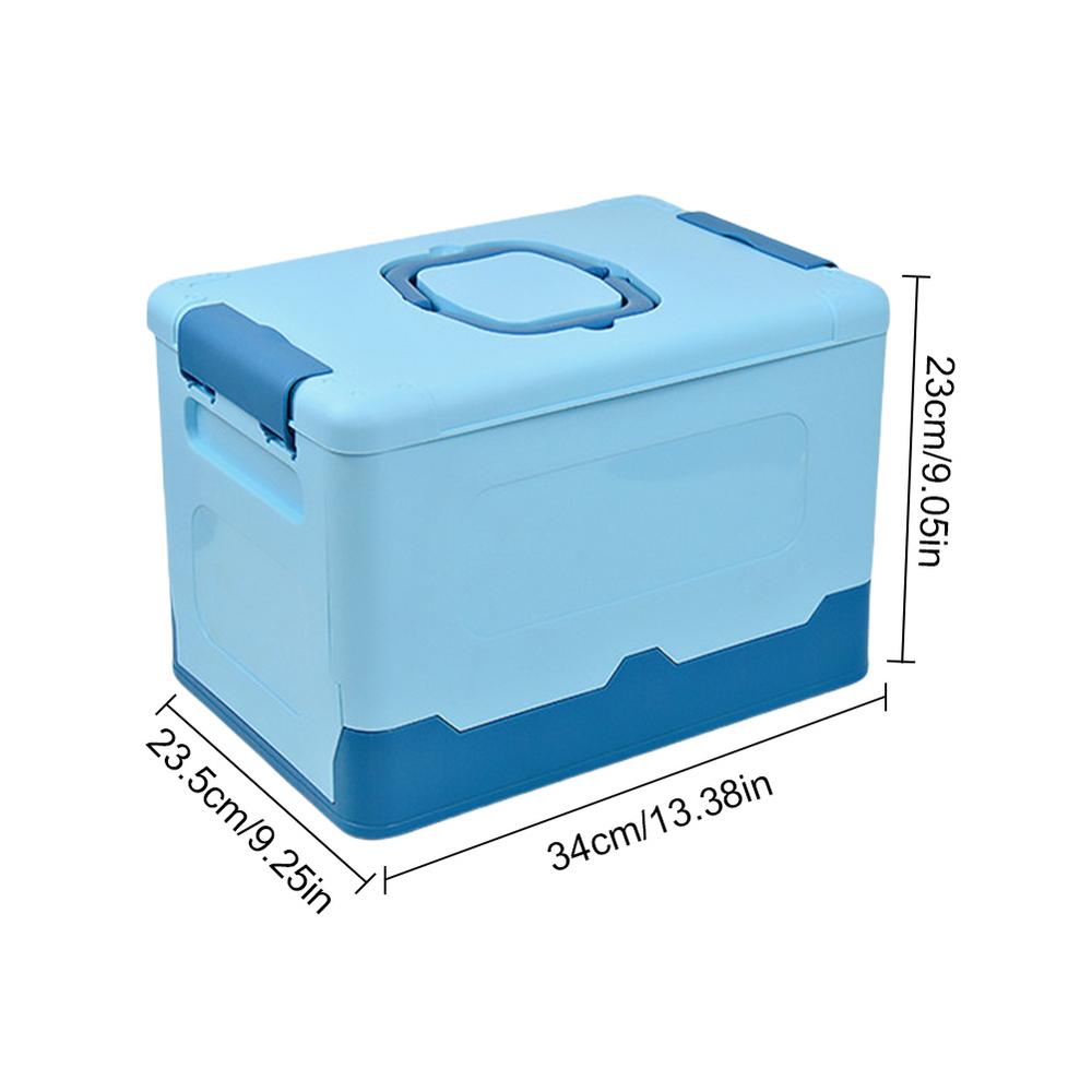 Foldable Storage Bins Stackable Storage Box Portable With Lid And Handle Large Capacity Home Organization Supplies
