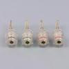 2/4Pcs 4MM Banana Female To 2MM Pin Connector HIFI Cable Adapter Plug Braided Copper Wire Socket