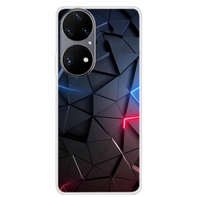 For Huawei P50 Pro Case P50 P50E Clear Fashion TPU Silicone Shockproof Phone Case for Huawei P50 Pro Case P 50 Protective P50Pro