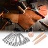 12Pcs Half-Round Cutter Punching Tool Leather Edging Burnisher Leather Edging Slicker Tool for Leather Belt Wallet Bag