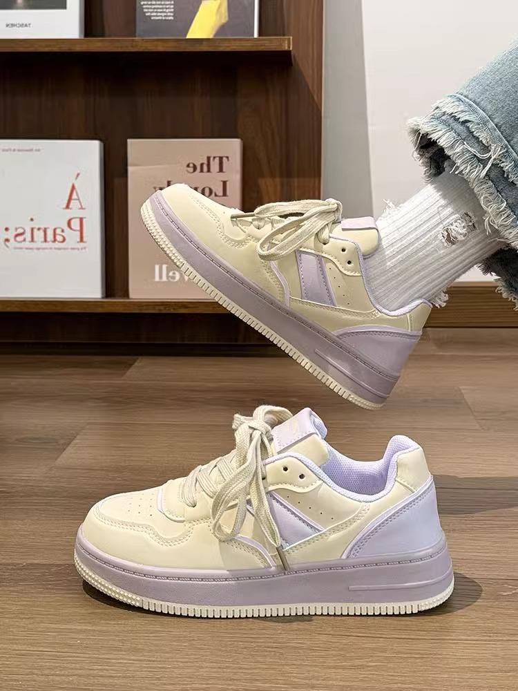 Taro mud purple board shoes women's spring and autumn 2025 new shoes female students versatile explosion original sports women's shoes