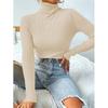 2024 Women's High Neck Knitted Pullover - Europe & America Style