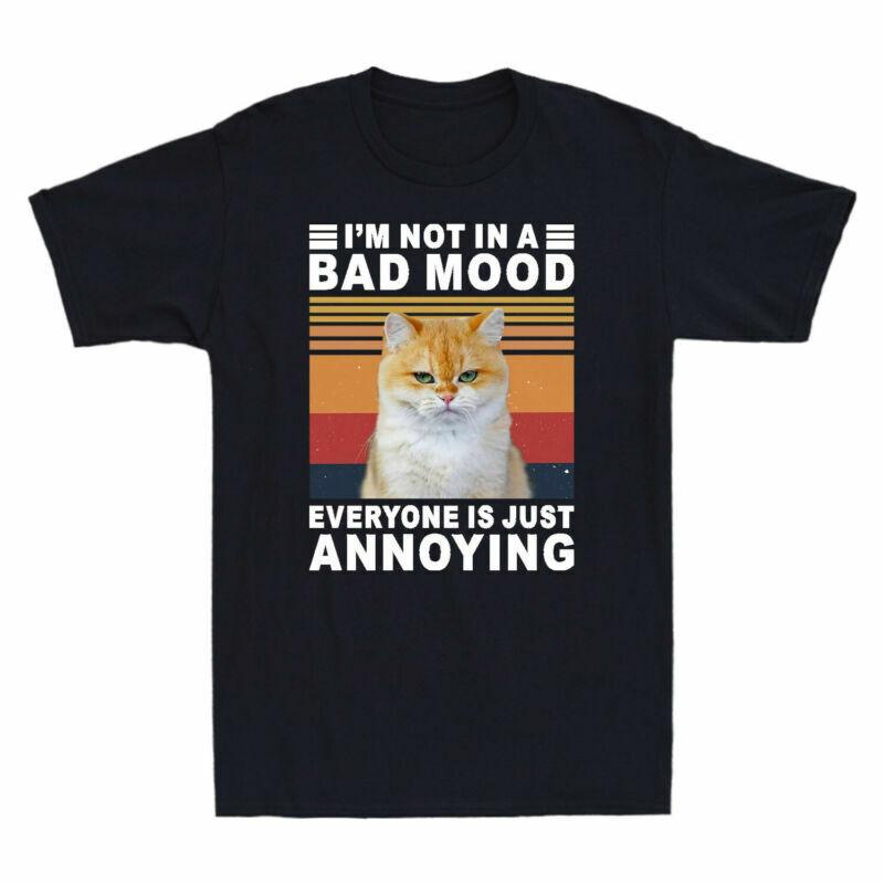 Unisexs A In Anonying Bad Tshirt Vintage Funny Not Everyone Cat Retro Is Im Mood S