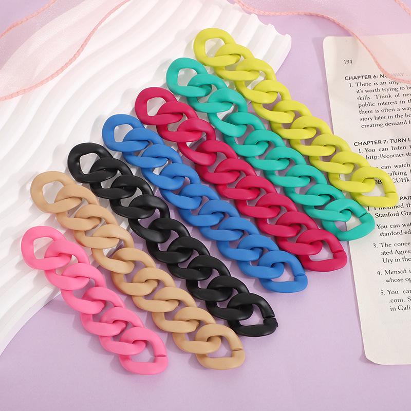 Matte Macaron Oval Buckle Chain - DIY Bag Accessory
