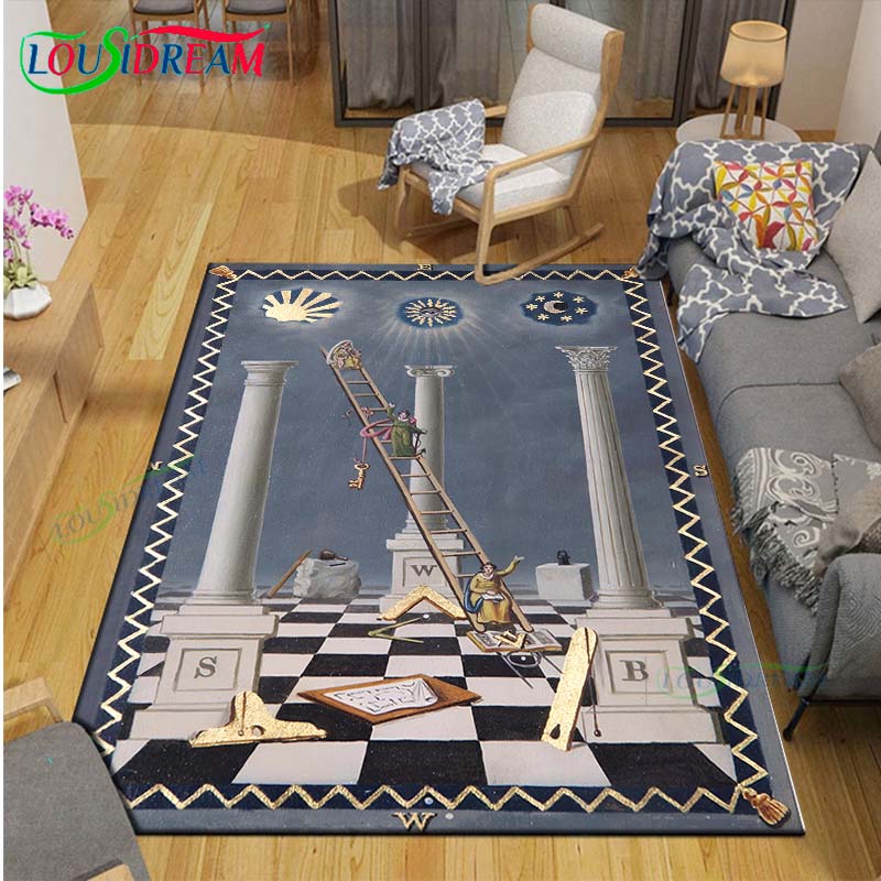 Fashion Freemasonry Carpets Bedroom Becoration Living Room Decoration Carpets for Bed Room Rug Anime Rug  Area Rug