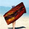 1Pc Fiery Demon Artwork Beach Towel Microfiber Beach Towel Thin Absorbent For Beach Swimming Yoga Bath Sports 0917289