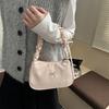 Spring new trend fashion texture versatile simple personality pleated design shoulder armpit bag