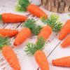 4pcs Miniature Size Easter Decoration Simulation Design Artificial Carrot Tray Decoration Decorative Piece Cute Style