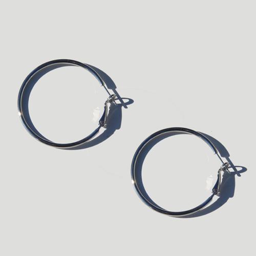 Rush Off [Rushoff] Silver Daily Ring Earring/Silver Daily Ring Earring-L