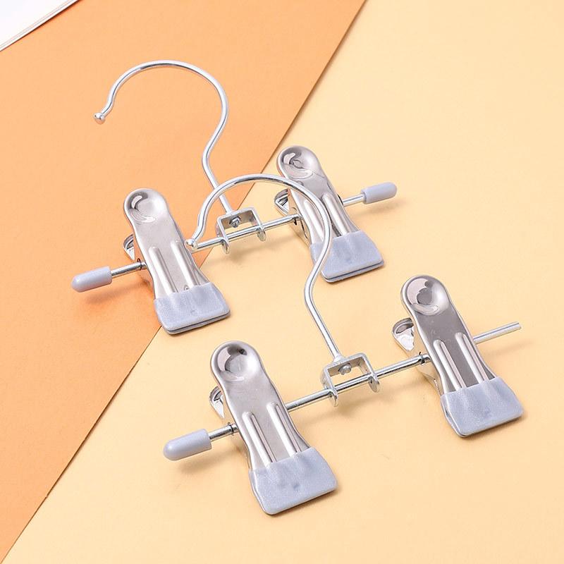 Multi Functional 12cm Mini Pants Clip, Seamless Stainless Steel Anti Slip, Can Clip Clothes, Socks, Underwear, Single Hook, Double Clip