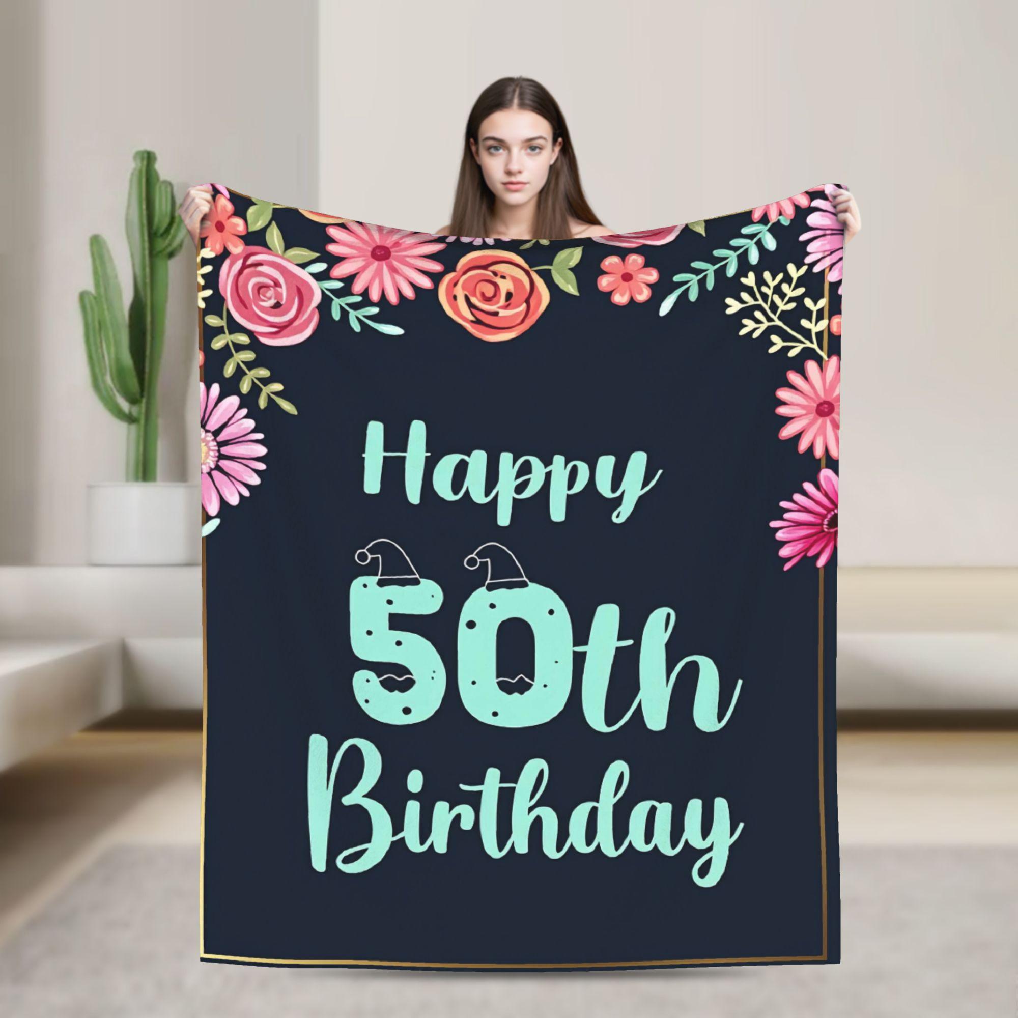 

Happy 40th Birthday Flannel Blanket Girls Super Soft Bedding Throws Spring Chair Bedspread Sofa Bed Cover 80x120cm