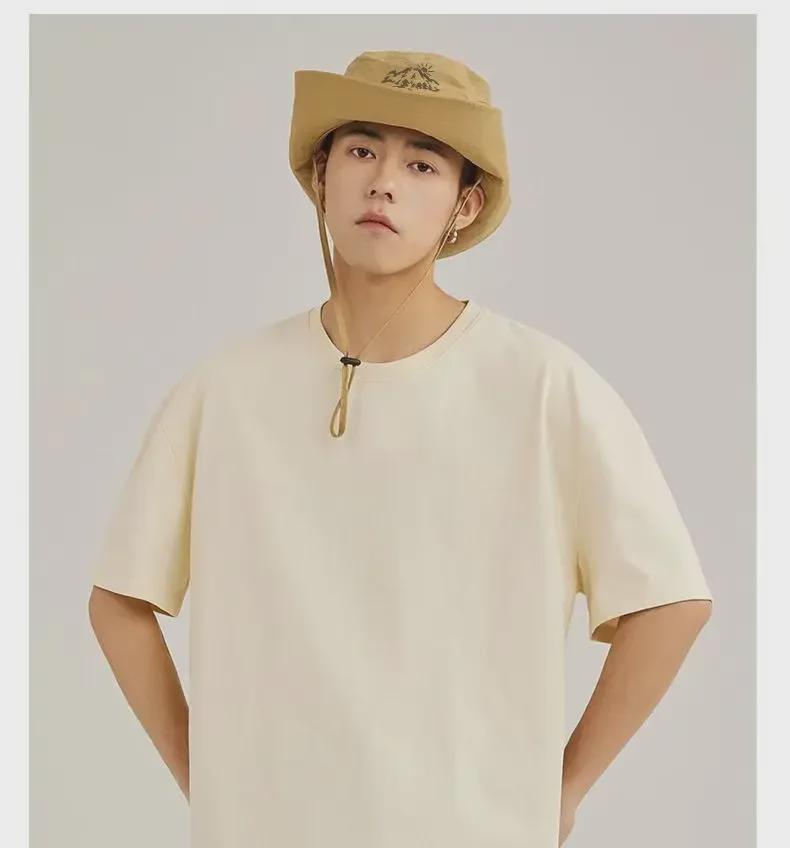 Camiseta unisex blanca de algodón puro de 230 g con hombros caídos