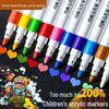 Acrylic Markers & Washable Colored Pencils Set - Non-Bleeding, Layerable Colors, Ideal for Kids and Students, Kindergarten Use