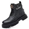 Martin boots men's autumn and winter new velvet warm high-top casual thick-soled tooling trend versatile cotton boots men