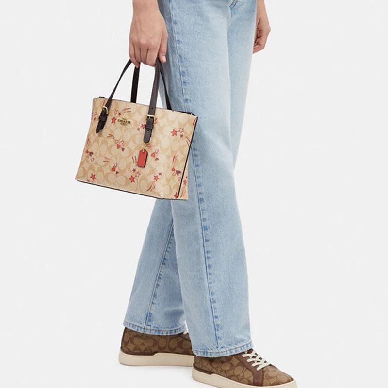 New COACH Mollie PVC Tote Bag, Shopping Bag, Handbag, Shoulder Bag Regular Women's Umber CK561-IMOT4