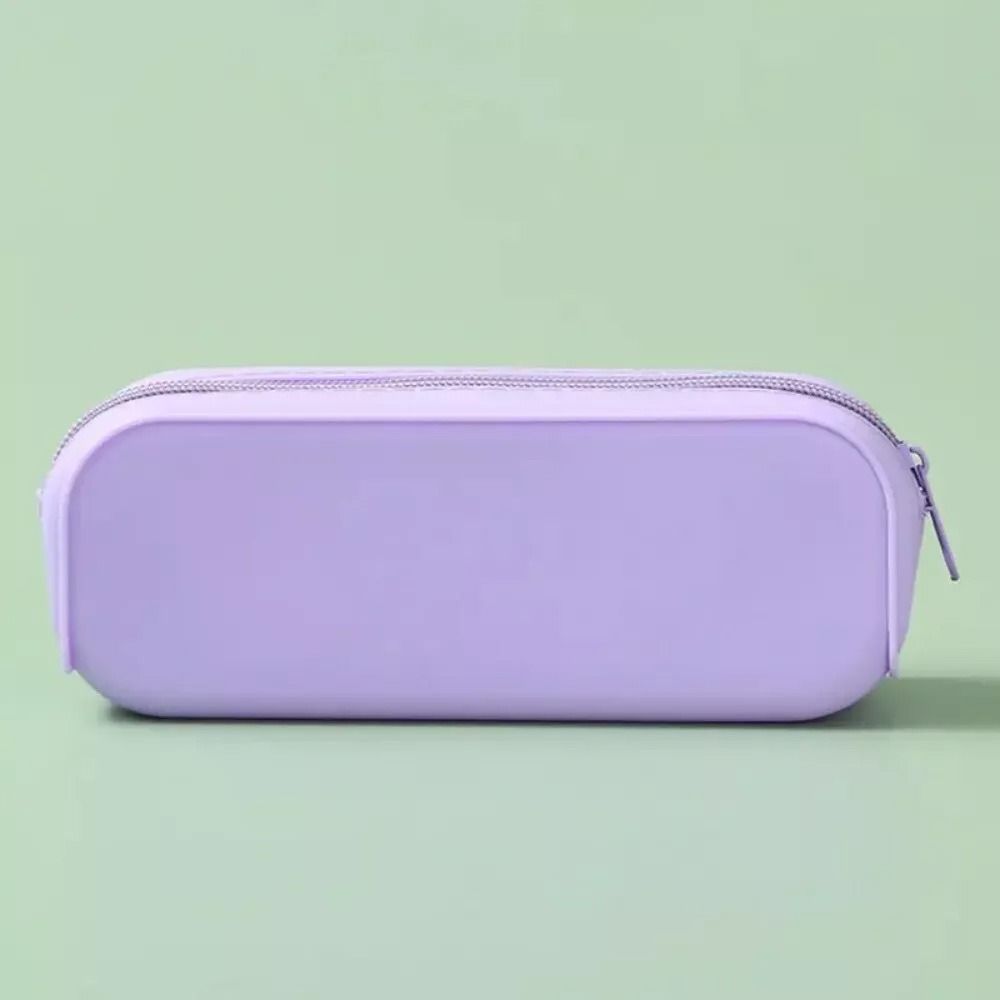 Large Capacity Pen Bag Silicone Stationery Bag Creative Pencil Case  Student